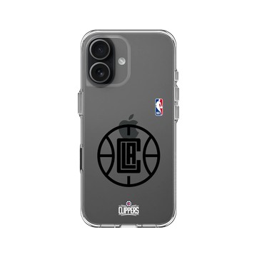 iPhone 17 Clear Case（相機按鈕） 透明 - NBA - B&W-洛杉磯快艇 L.A. Clippers B&W - Light