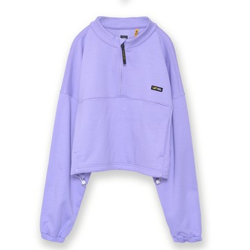 5th STREET｜女裝｜半開襟拉鍊長袖T恤｜紫褐