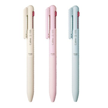 Pentel 飛龍 Calme靜暮 三色輕油性筆-黑+紅+藍 0.35mm /支 XBXAC33【APP滿額下單10%點數(單一帳號最高1000點)】4/30止