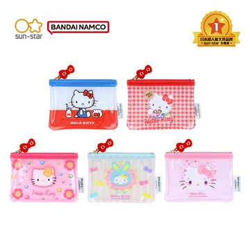 【sun-star】Hello Kitty 50週年 迷你拉鍊小物零錢收納袋 (日本進口台灣現貨) 凱蒂貓零錢包 隨身包