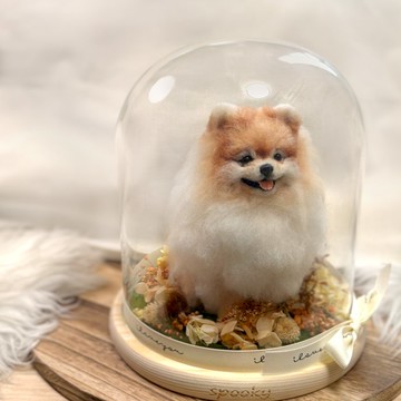 羊毛氈客製化背景| 橙金花海| 玻璃罩背景加購項目|生日情人送禮