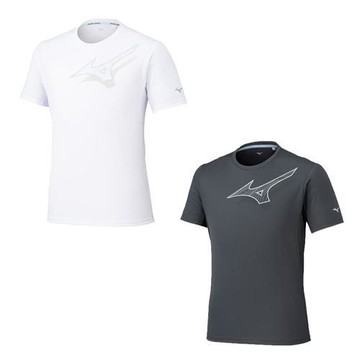Mizuno 美津濃 短袖上衣 男裝 排汗 白/灰【運動世界】32MAC02401/32MAC02407