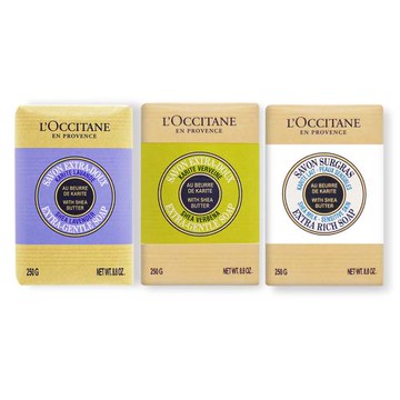 LOCCITANE 歐舒丹 香皂(250g)X2-馬鞭草/乳油木牛奶/薰衣草-多組任選