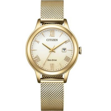 CITIZEN 星辰 LADY 優雅水波紋 光動能米蘭帶 手錶 EW2623-70P