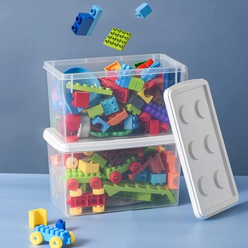 極簡風樂高造型可疊式收納盒-L-3入 單一規格