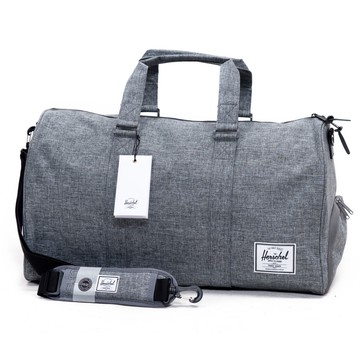 Herschel Novel 灰黑 灰色 帆布 防潑水 可放鞋 大容量 手提 側背 登機 旅行 提袋 現貨