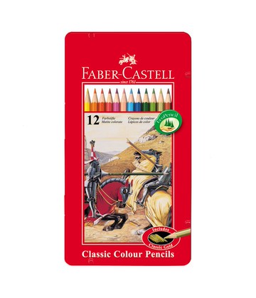德國 Faber-Castell 輝柏 115844 油性彩色鉛筆 (鐵盒) (12色)【APP滿額下單4%點數(單一帳號最高1500點)】6/30止