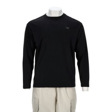 New Balance SDS 男款 黑色 圓領 印花 薄款 運動 休閒 長袖 NDF33221BK