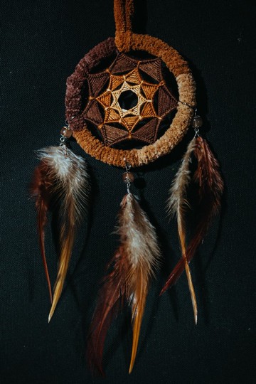 純手工捕夢網 Handmade Dreamcatcher－【毛絨－咖啡】
