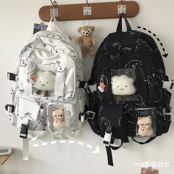 韓國ins風中小學生少女可愛韓版百搭雙肩包初中生原宿書包ullzang