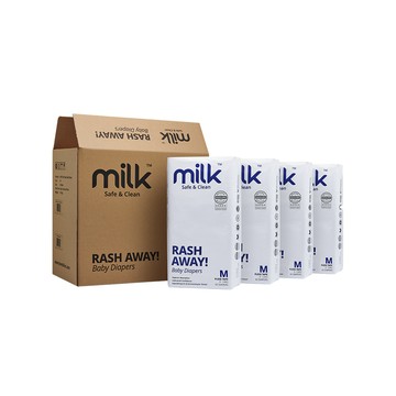 黏貼型尿布 Milk 鎖水芯牛奶尿布 黏貼型 箱購