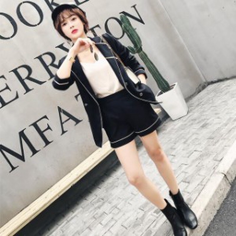 セットアップ パンツスーツ レディース 通勤 短パン レディーススーツ パンツドレス ジャケット ショートパンツ 2点セット カジュアル 通販 Lineポイント最大1 0 Get Lineショッピング