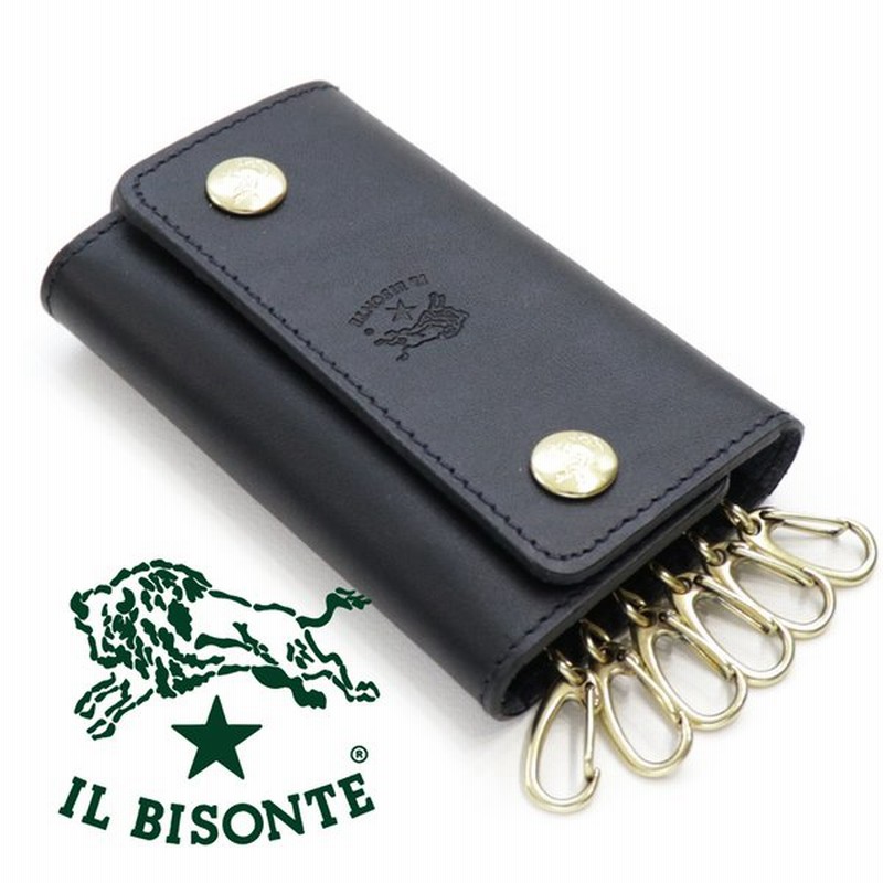 イルビゾンテ キーケース 6連 IL BISONTE キーリング付き キーホルダー 