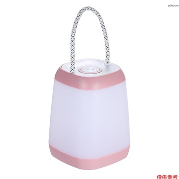 便攜式小夜燈床頭燈 30/60/100亮度可調 頂部易攜帶掛繩 3枚五號電池供電 粉色