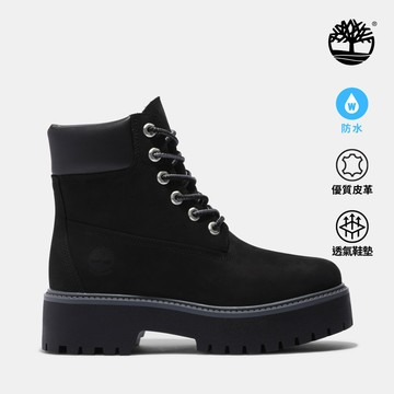 Timberland 女款黑色Stone Street 6吋厚底防水靴|A5RH5015