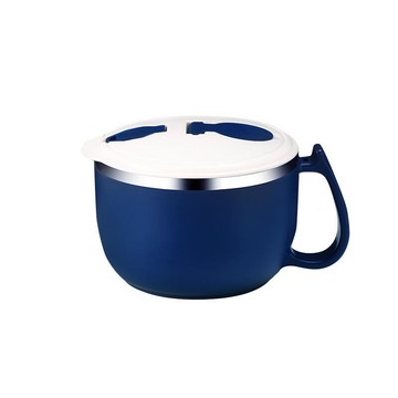 316不鏽鋼泡麵碗宿舍用學生帶蓋子瀝水碗筷套裝食堂打飯碗個人專用