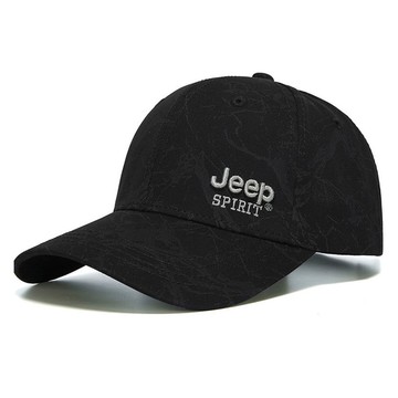 JEEP SPIRIT 休閒棒球帽 A0752 + 包裝組  黑色  均碼(約 56-61cm)
