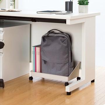 日本 天馬 FitsWORK 桌下型滑輪移動式辦公包包置物盒