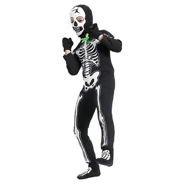 萬聖節表演變裝服(附頭套)  夜光骷髏  1件
