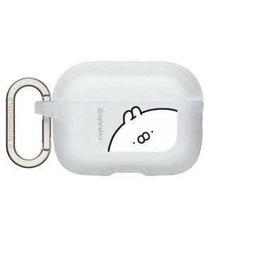 AirPods Pro 2 AirPods Case 透明 - Ugly Rabbit 醜白兔 - 大臉經典款