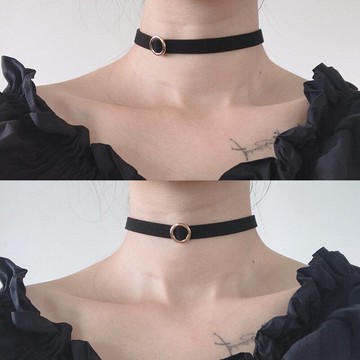 日系原宿百搭choker暗黑復古簡約項圈鎖骨鏈脖子飾品頸帶女