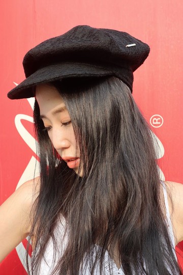 Newsboy Hat 報童帽 |六邊剪裁 | 黑色lace
