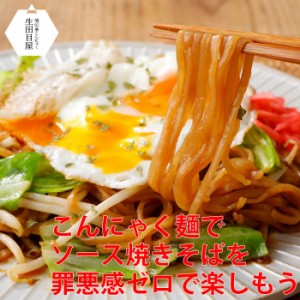 こんにゃく麺 こんにゃく ソース 焼きそば ソース味 こんにゃくやきそば 2食 ネコポス 蒟蒻 低糖質 糖質オフ 簡単調理 健康食品 お歳暮