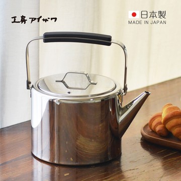 日本相澤工房 AIZAWA 日本製18-8不鏽鋼直筒燒水壺(鏡面)-2L