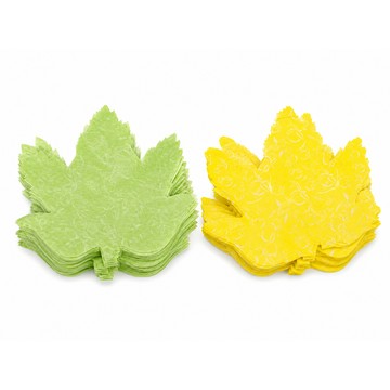 〔出清特惠〕毅典 L120 楓葉麻糬紙 200入120mm 黃色 綠色 粉色 食品級 烘焙底紙 饅頭 紙墊 A01