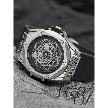 2024年新款全自動機械表男士手表大爆炸時尚潮流二代刺青鏤空男表