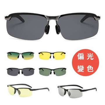 《Caroline》年度最新款潮流時尚智能變色男用偏光太陽眼鏡 71652