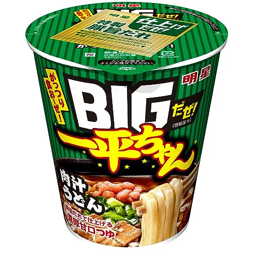 明星 BIG だぜ!一平ちゃん 肉汁うどん 93g 12個