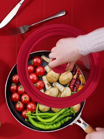 通家用鍋蓋包郵鋼化玻璃萬能廚房鍋蓋26cm28cm32cm平底鍋硅膠鍋蓋