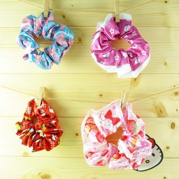 【震撼精品百貨】Hello Kitty 凱蒂貓~髮飾(大腸卷) 粉藍/粉白/紅KT/粉蛋糕【共4款】