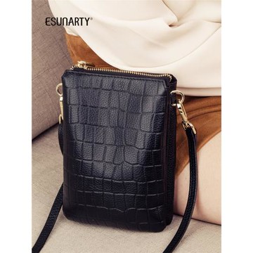 立體型手機包女斜挎迷你小包包2025年新款潮時尚鱷魚紋真皮單肩包