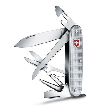 【Victorinox 瑞士維氏】瑞士刀 FARMER X ALOX 10用刀 93mm-鋁合金(0.8271.26)【墊腳石】