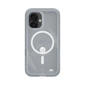 iPhone 16 AirX 流變灰 - 迪士尼-星際大戰 Star Wars - 鈦戰機-線條白