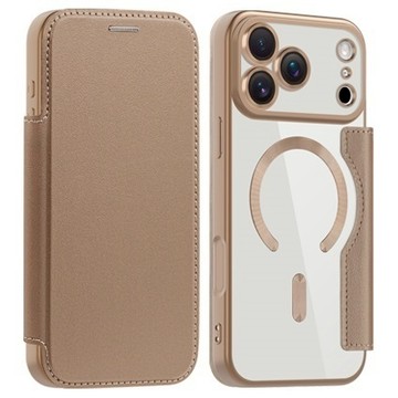 商務多功能 電鍍磁吸皮套 適用於 iPhone 17 16  15 14 13 12 Pro Max  翻蓋全包保護殼