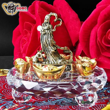 ㊣獨家限定→白雪靈狐仙鴻運富貴座(供奉版)《含開光》財神小舖【HSZ-100】婚姻圓滿、和合生財