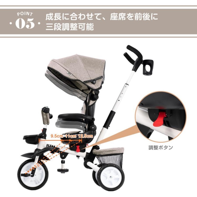 再入荷 子供用三輪車 4way 折りたたみ 座面回転 かじとり 1歳 2歳 3歳 ６ヶ月〜５歳 手押し棒付き 折り畳み かじとり付き 安全カード付き  ストッパー付き | LINEブランドカタログ