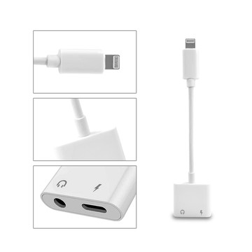 HANLIN J009 蘋果音源 充電轉接頭 APPLE 同時 充電 + 聽歌 音訊轉接器 充電孔 Lightning 耳機孔 3.5mm