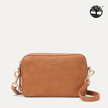 女款橘褐色皮革相機包|A43HBEZY