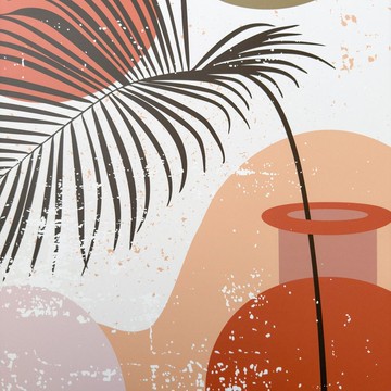 【微瑕特惠】【福利品】陶罐裡的棕櫚 - 臥室掛畫/簡約風/北歐