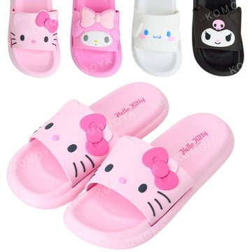 小禮堂 Sanrio 三麗鷗 厚底室內拖鞋 25cm (大臉款) Kitty 美樂蒂 大耳狗