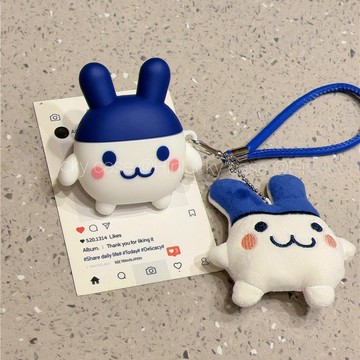 日系卡通拓麻歌子 附掛繩 適用AirPods 4代保護殼 AirPodsPro2 新3代蘋果耳機殼 1/2代全包硅膠軟殼