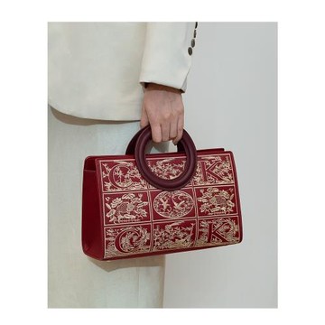 中式婚包2025新款女紅色國風刺繡手提包中年媽媽單肩包小眾民族風