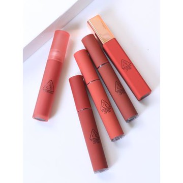 韓國3CE唇釉水霧絲絨啞光果汁謠言口紅女持久不脫色taupe番茄色磚