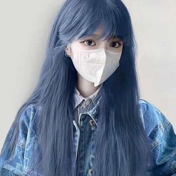 【巴黎精品】長假髮整頂假髮-齊瀏海直髮仿真頭皮女假髮2色a1hq39
