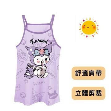Mimo⭐現貨🌈女童睡裙 吊帶裙 家居服 中小童 夏季 冰絲薄款 庫洛米 女寶寶睡裙 空調服 涼爽透氣