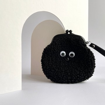 紅色毛怪跟黑色毛怪/口金零錢包